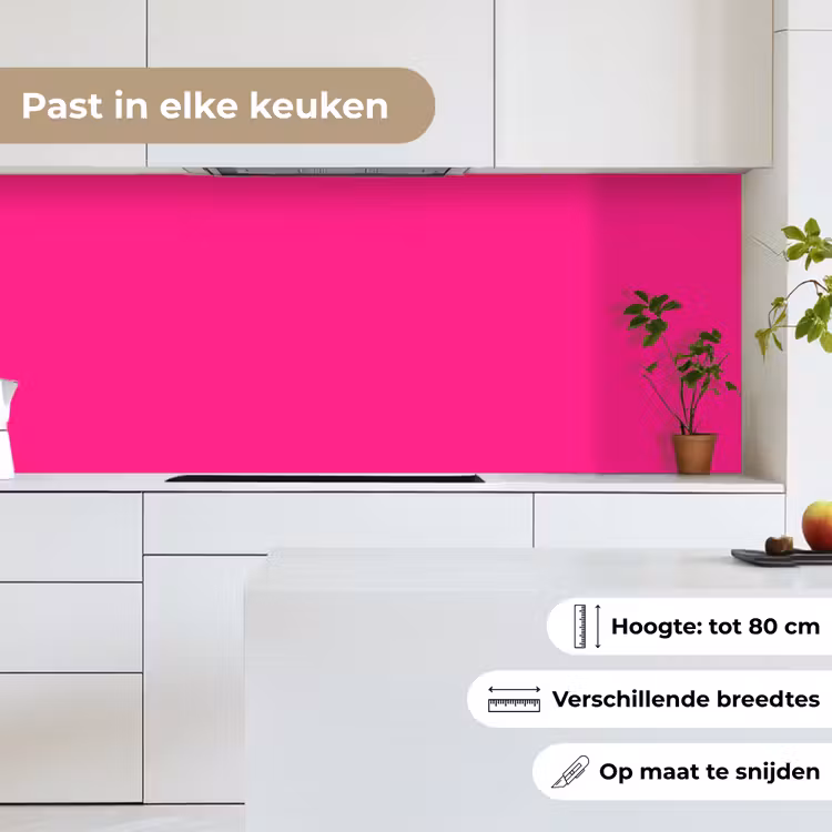 Keuken achterwand - Hot - Fuchsia - Roze — 7