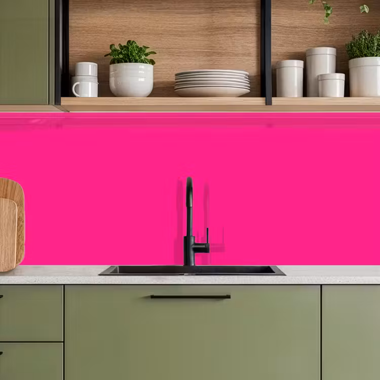 Keuken achterwand - Hot - Fuchsia - Roze — 8