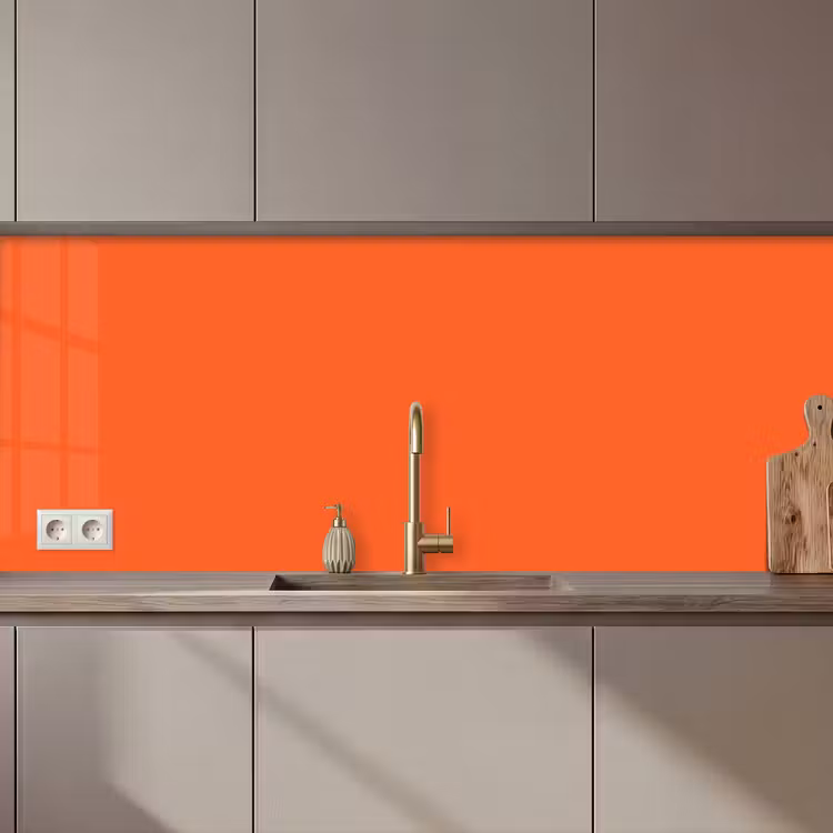 Keuken achterwand - Vivid - Amber - Oranje — 1