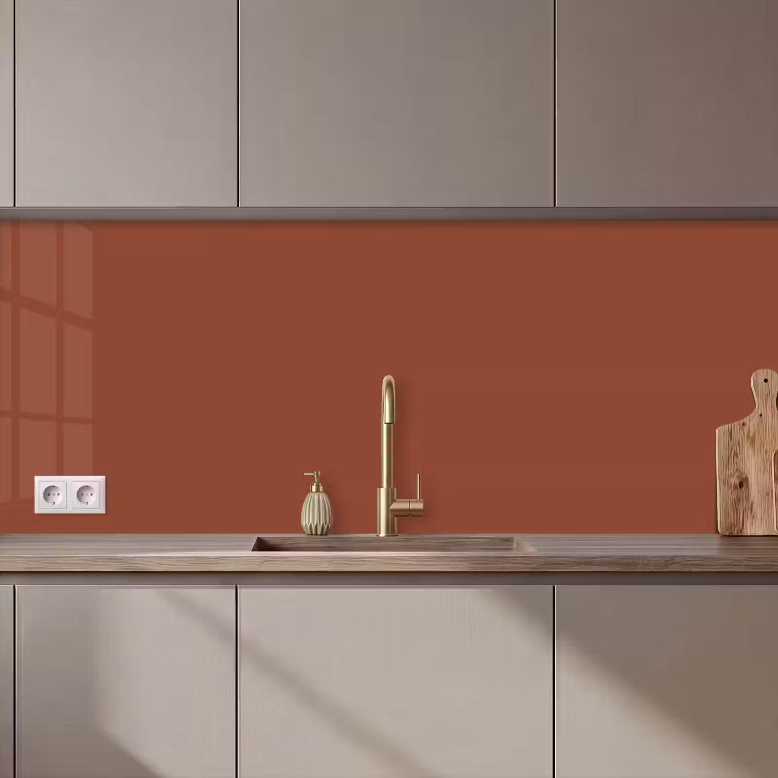 Keuken achterwand - Burnt - Mahogany - Terracotta — 1