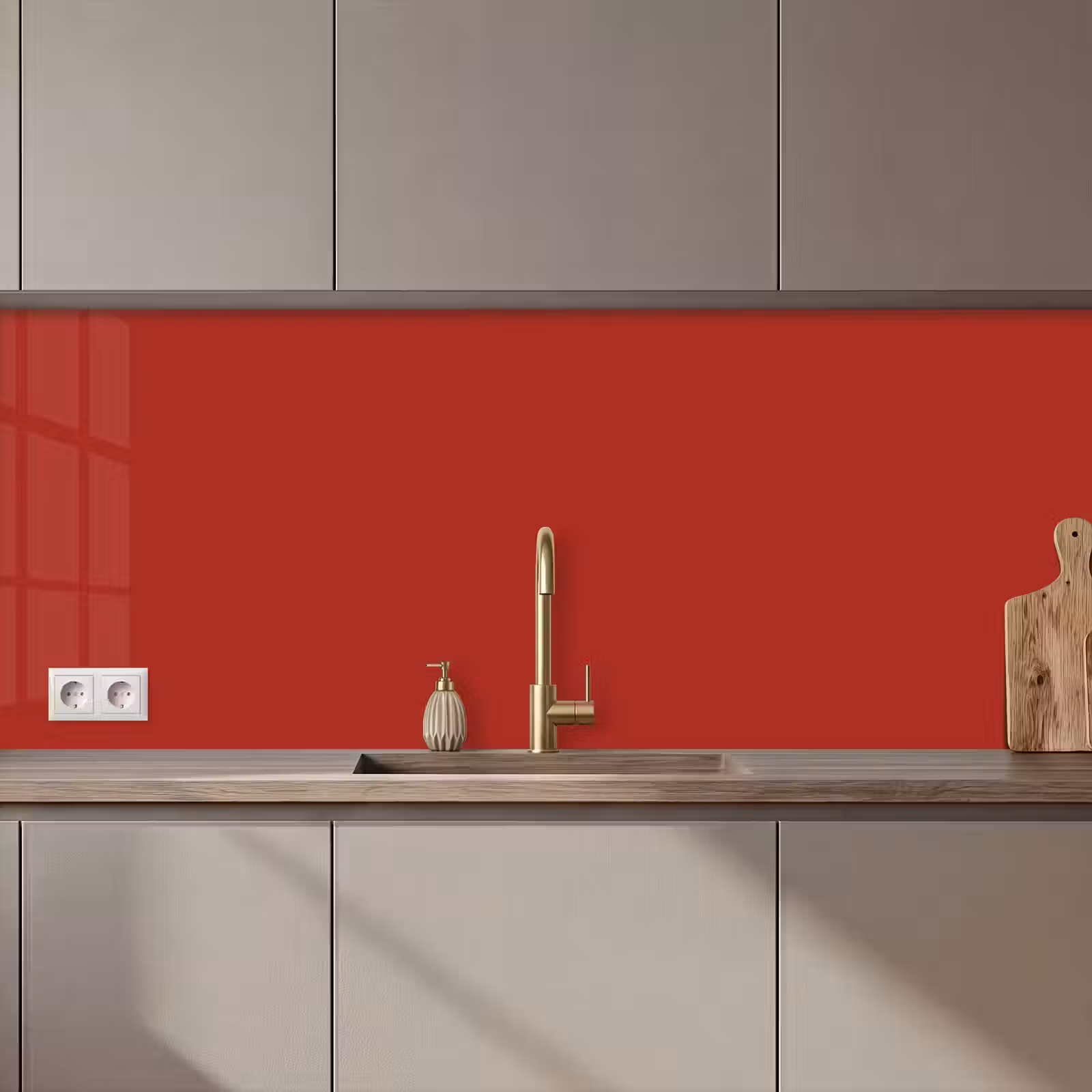Keuken achterwand - Deep - Crimson - Rood — 1