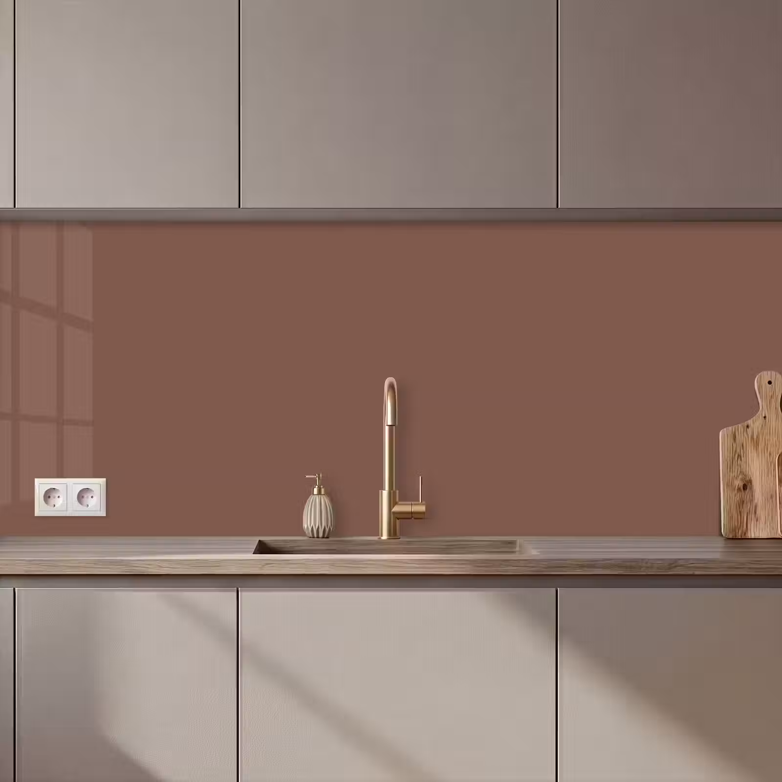 Keuken achterwand - Muted - Chestnut - Bruin — 1