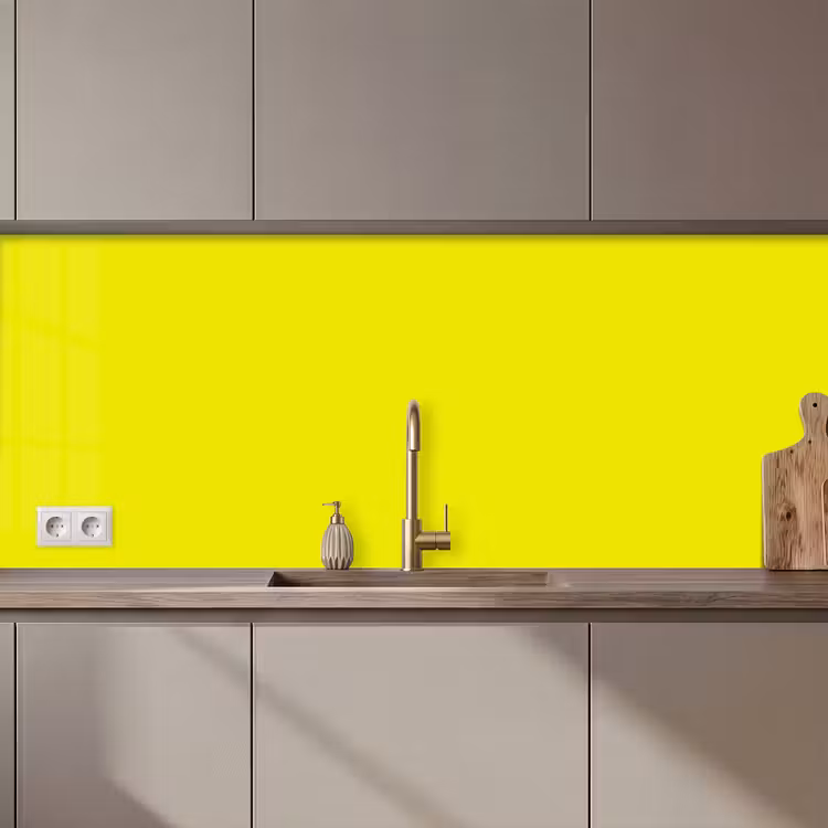 Keuken achterwand - Bright - Canary - Geel — 1
