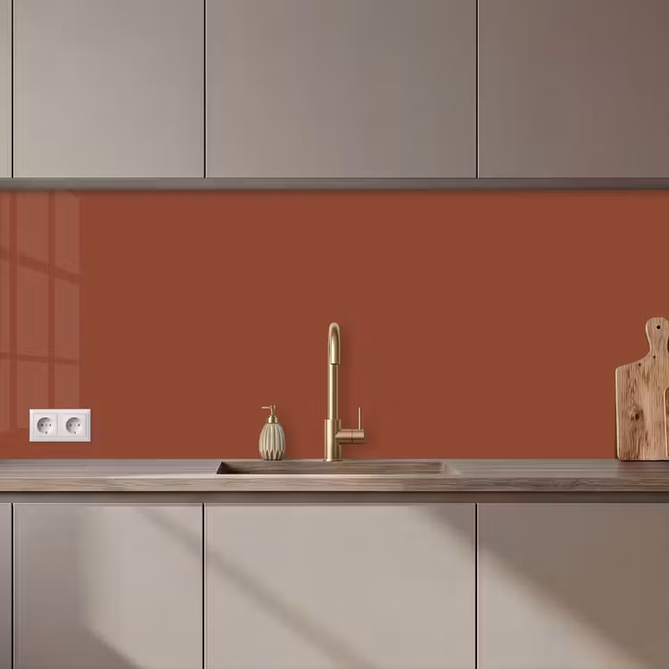 Keuken achterwand - Burnt - Mahogany - Terracotta — 1