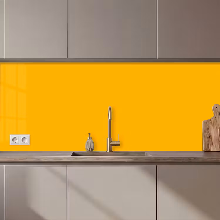 Keuken achterwand - Vivid - Amber - Geel — 1