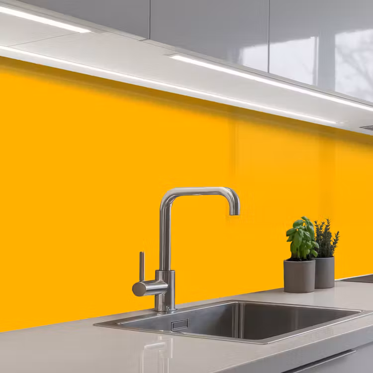 Keuken achterwand - Vivid - Amber - Geel — 2