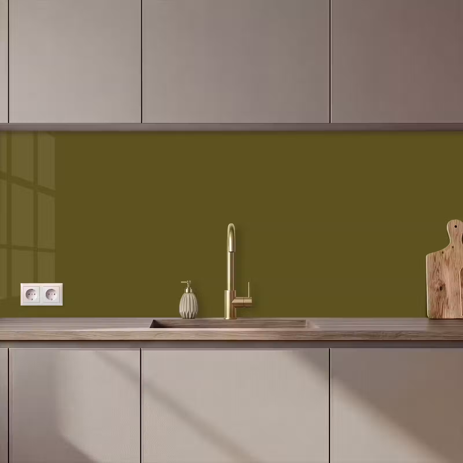 Keuken achterwand - Dark - Olive - Groen — 1