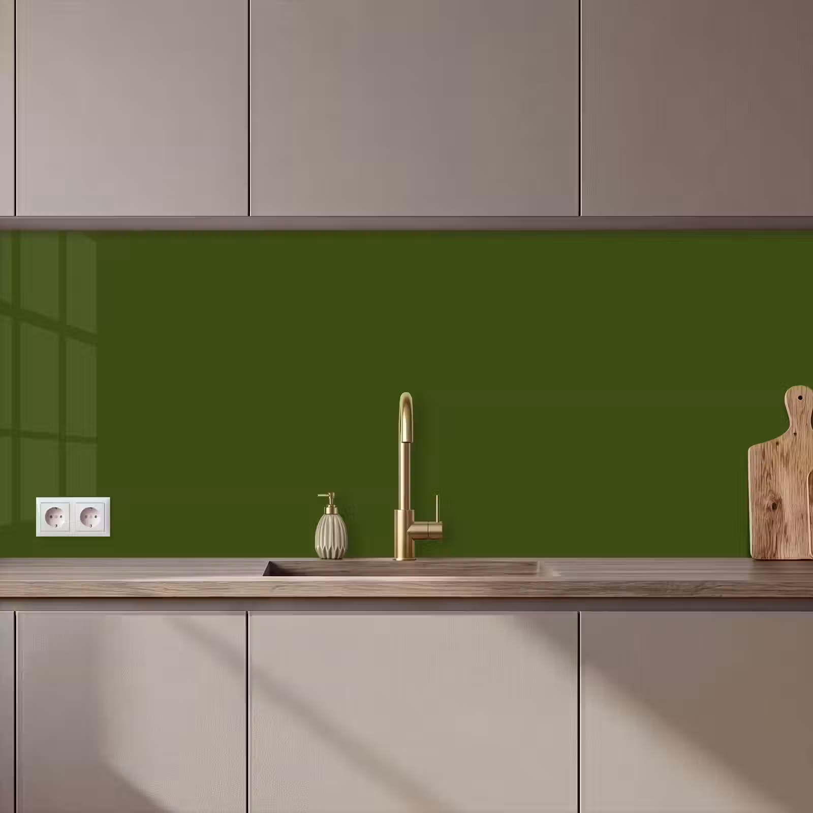 Keuken achterwand - Olive - Drab - Groen — 1