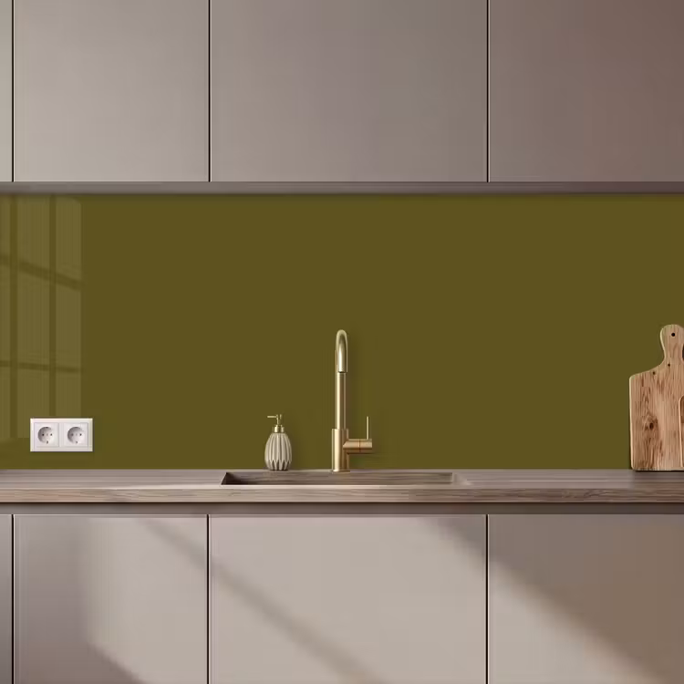 Keuken achterwand - Dark - Olive - Groen — 1