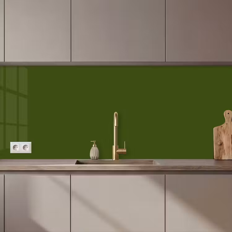 Keuken achterwand - Olive - Drab - Groen — 1