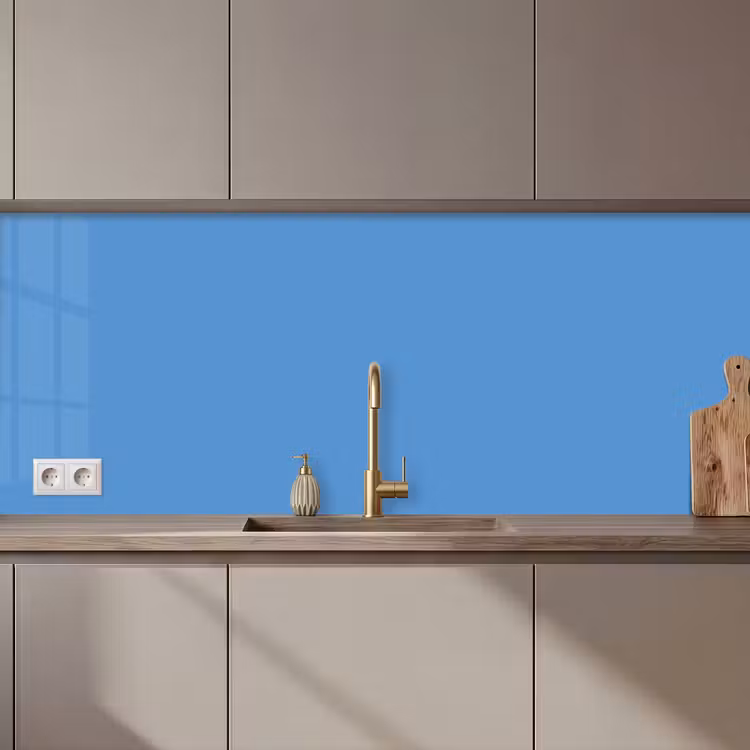 Keuken achterwand - Cornflower - Blue - Blauw — 1