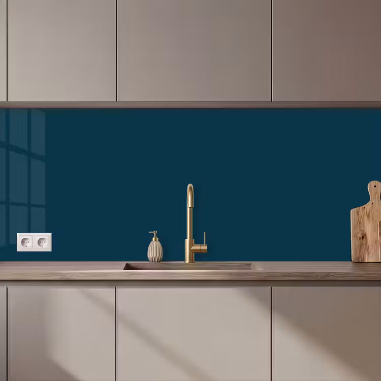 Keuken achterwand - Dark - Indigo - Blauw — 1
