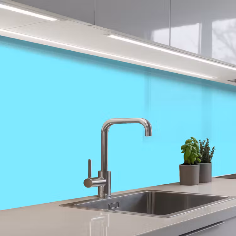 Keuken achterwand - Electric - Cyan - Blauw — 2
