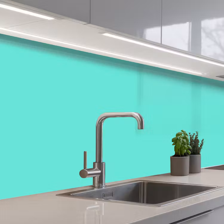 Keuken achterwand - Electric - Cyan - Turkoois — 2