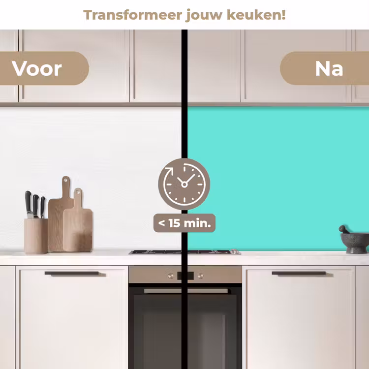 Keuken achterwand - Electric - Cyan - Turkoois — 3