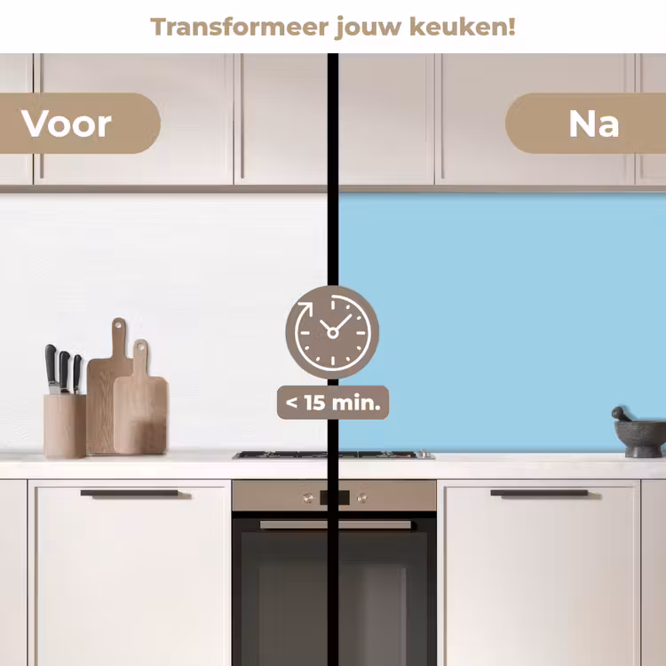 Keuken achterwand - Ice - Blue - Blauw — 3
