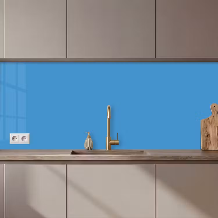 Keuken achterwand - Steel - Blue - Blauw — 1