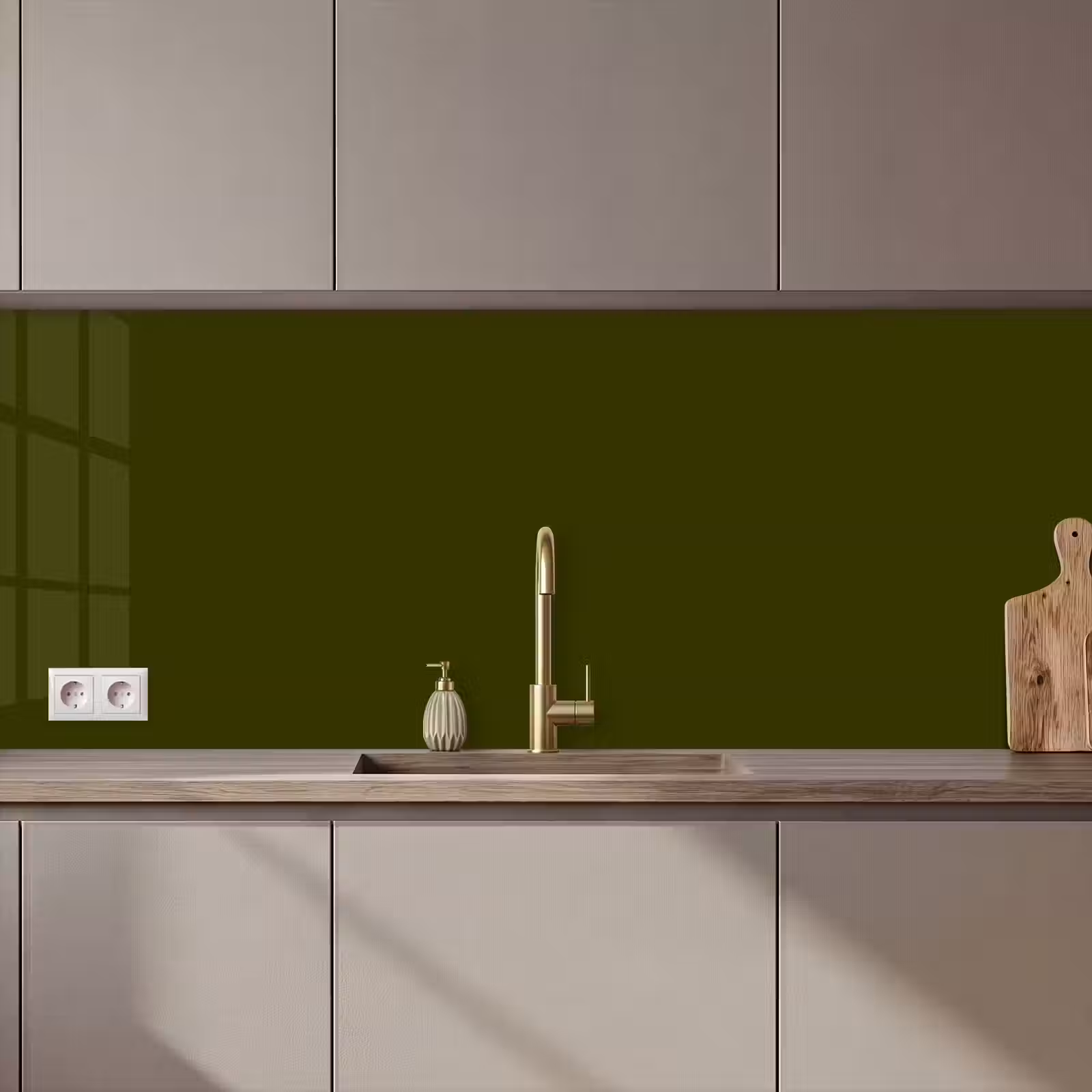 Keuken achterwand - Dark - Olive - Groen — 1