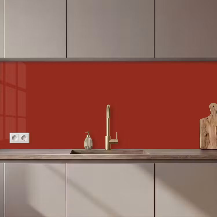 Keuken achterwand - Burnt - Copper - Rood — 1