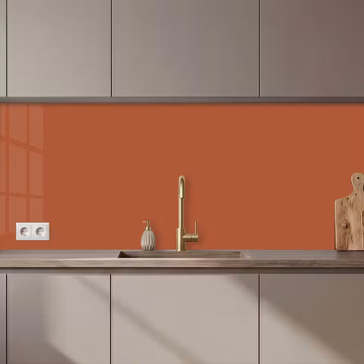 Keuken achterwand - Burnt - Sienna - Oranje — 1