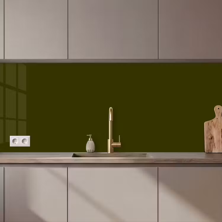 Keuken achterwand - Dark - Olive - Groen — 1