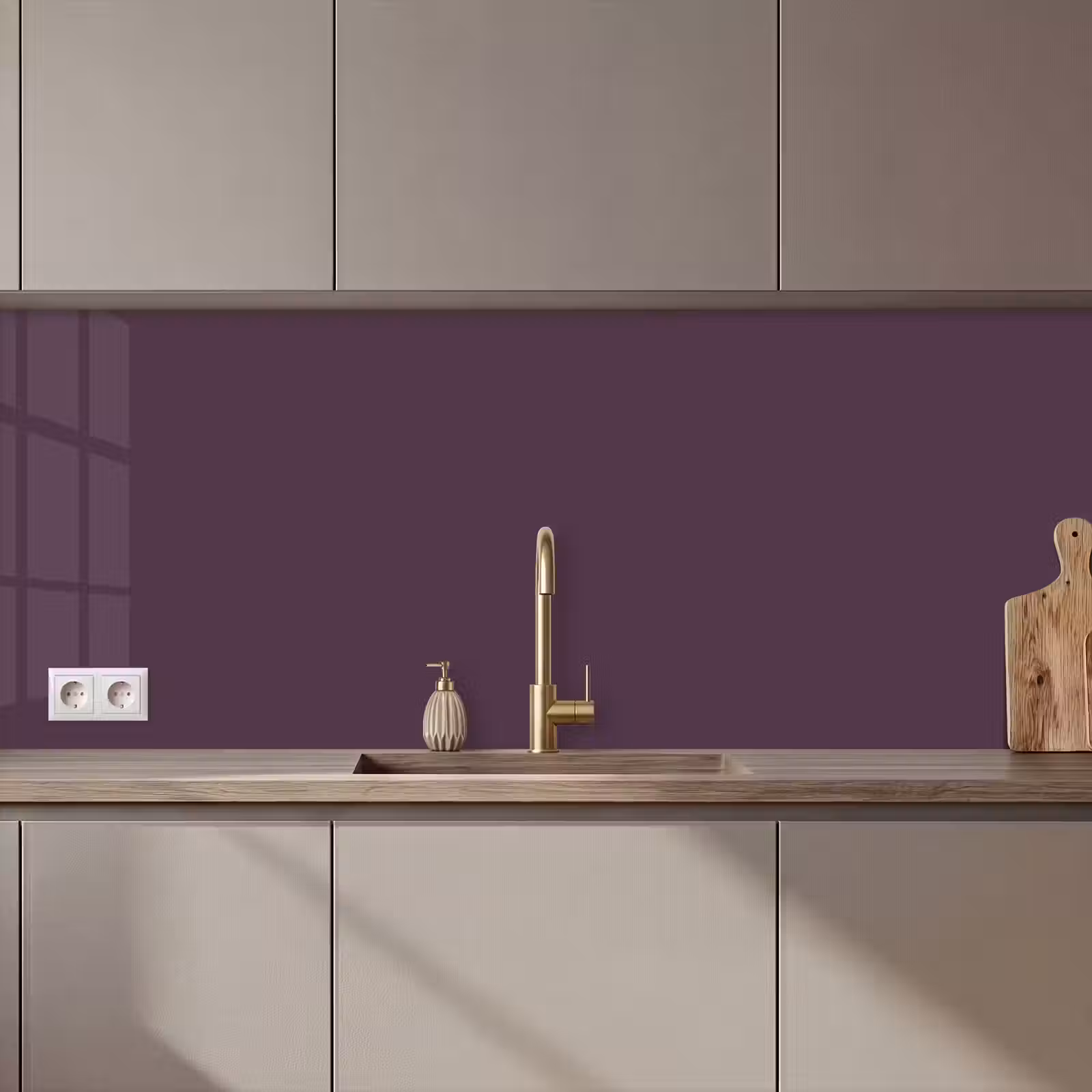 Keuken achterwand - Midnight - Plum - Paars — 1
