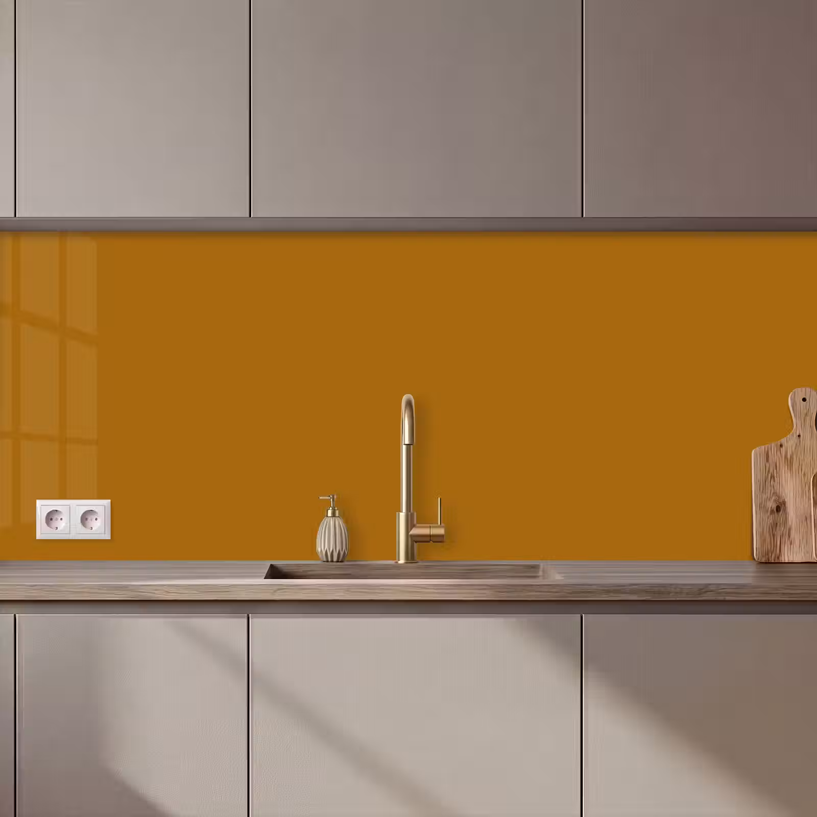 Keuken achterwand - Ocre - Gold - Geel — 1