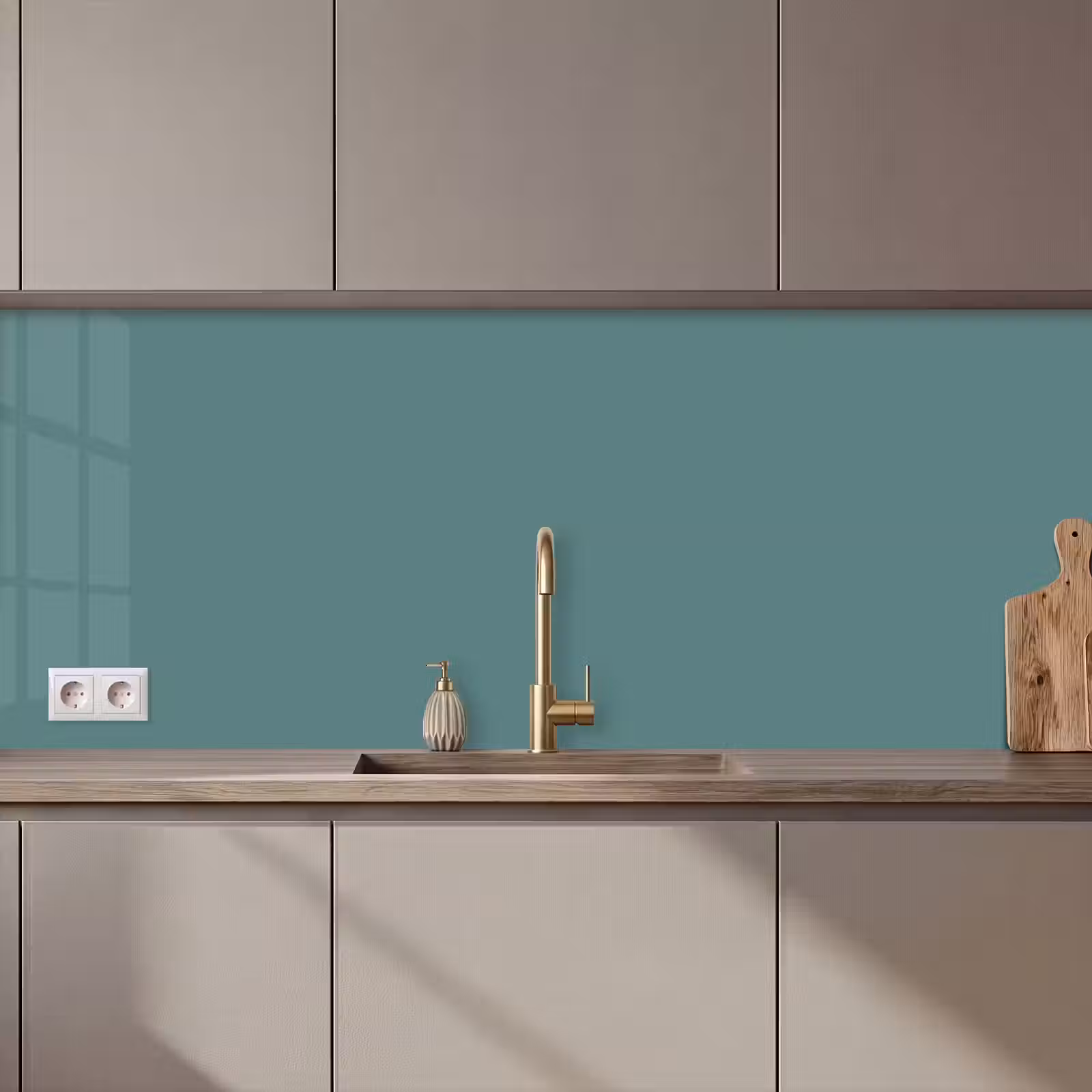 Keuken achterwand - Serene - Teal - Blauw — 1