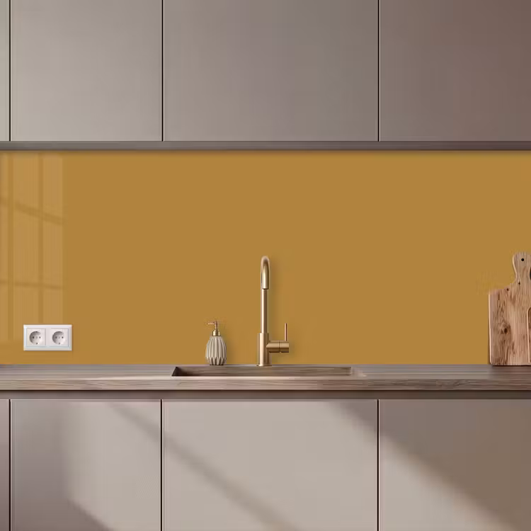 Keuken achterwand - Rhythmic - Ochre - Geel — 1