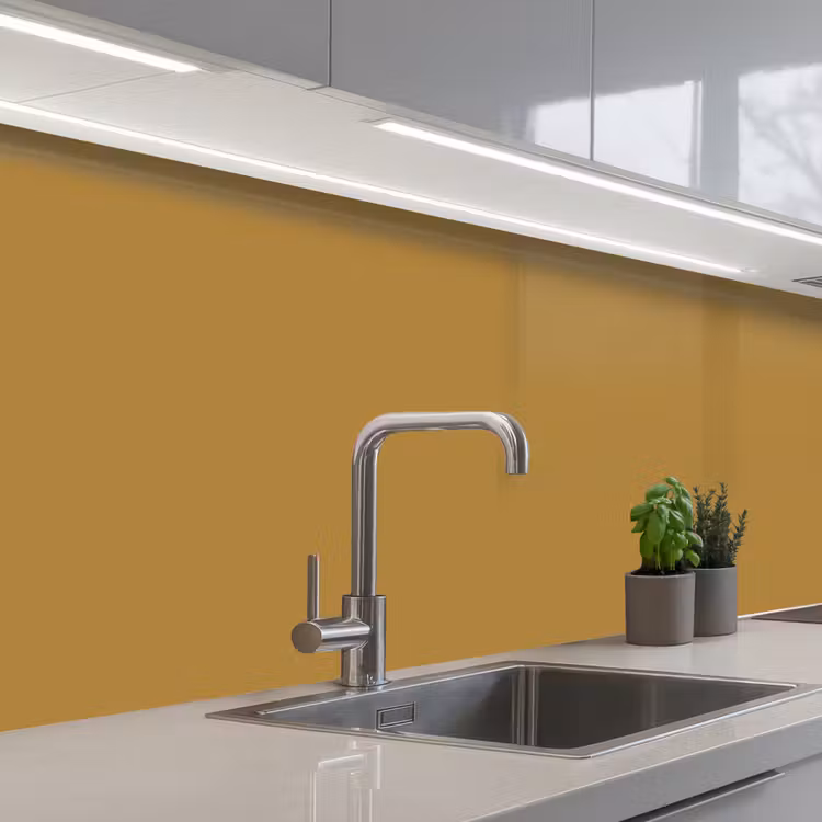 Keuken achterwand - Rhythmic - Ochre - Geel — 2