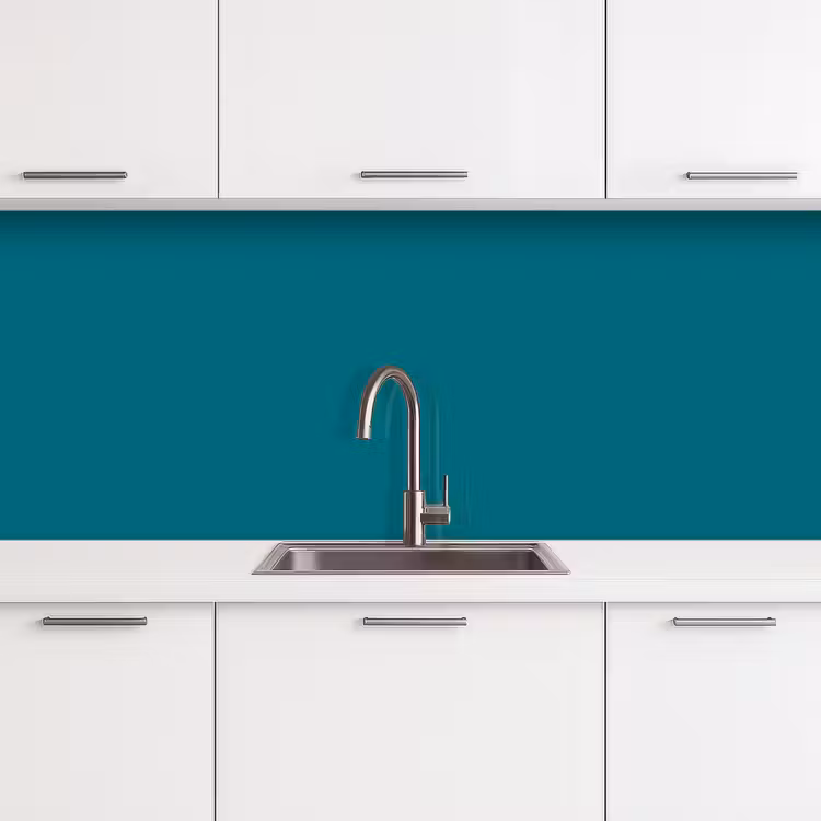Keuken achterwand - Tropical - Peacock - Blauw — 4