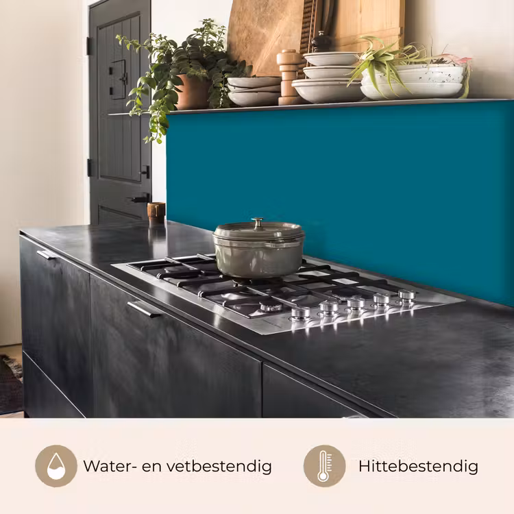 Keuken achterwand - Tropical - Peacock - Blauw — 5