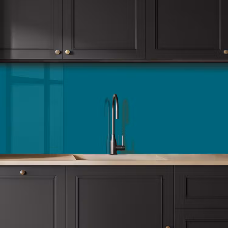 Keuken achterwand - Tropical - Peacock - Blauw — 6