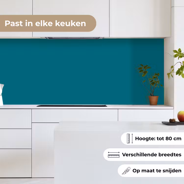 Keuken achterwand - Tropical - Peacock - Blauw — 7
