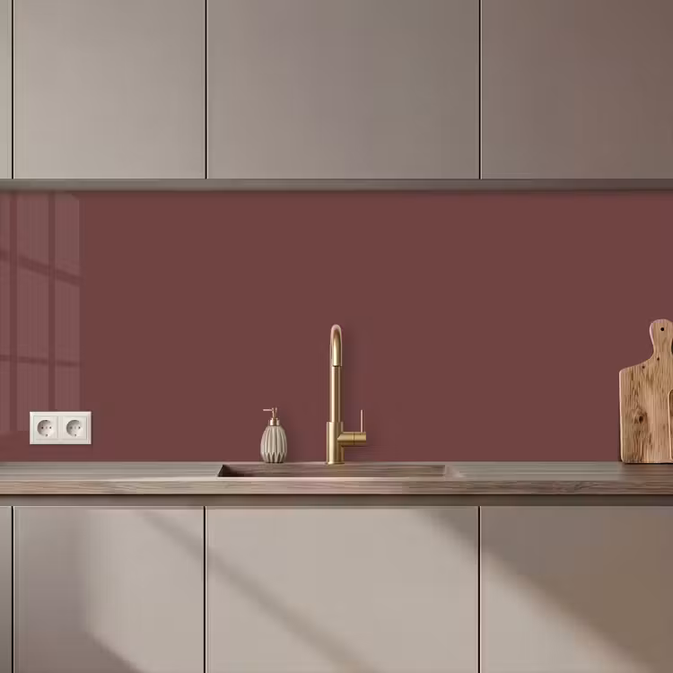 Keuken achterwand - Velvet - Merlot - Rood — 1