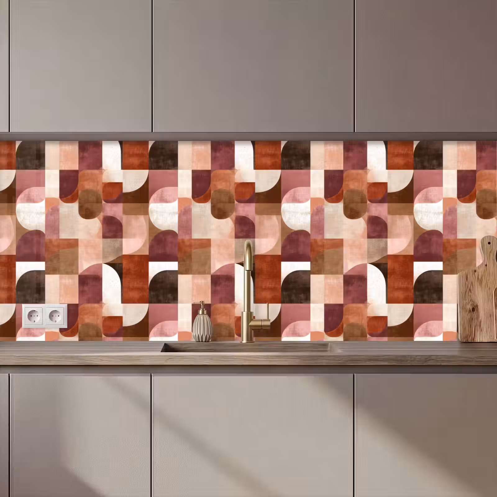 Keuken achterwand - Geometrie - Modern - Retro — 1