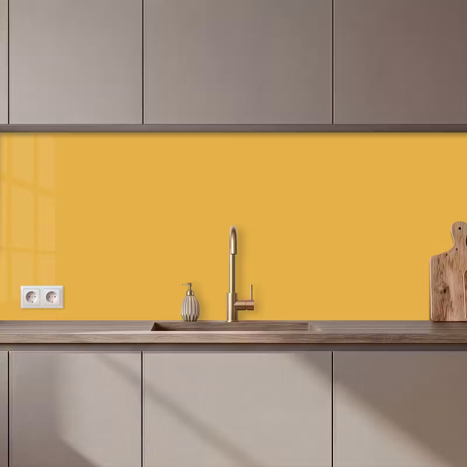 Keuken achterwand - Joyful - Mustard - Geel — 1