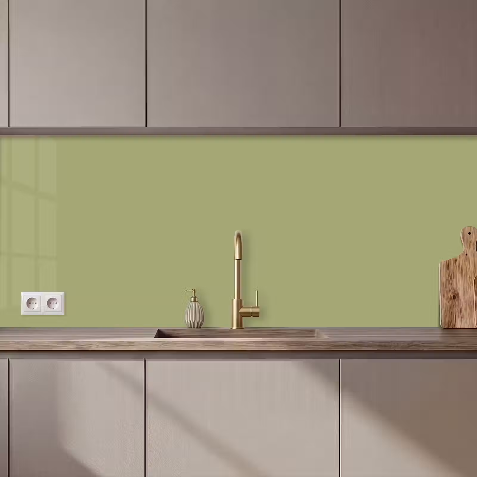Keuken achterwand - Whispering - Sage - Groen — 1