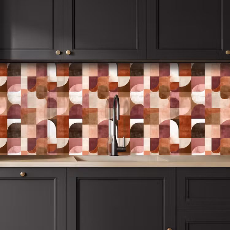 Keuken achterwand - Geometrie - Modern - Retro — 6