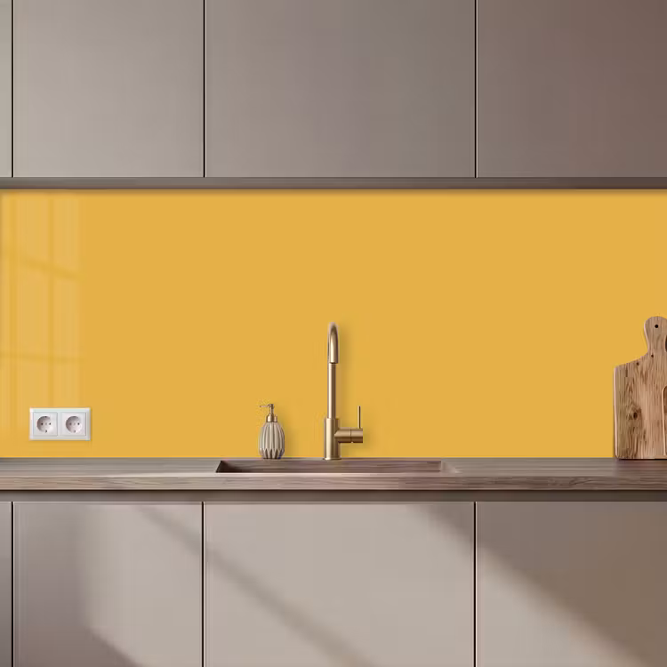 Keuken achterwand - Joyful - Mustard - Geel — 1