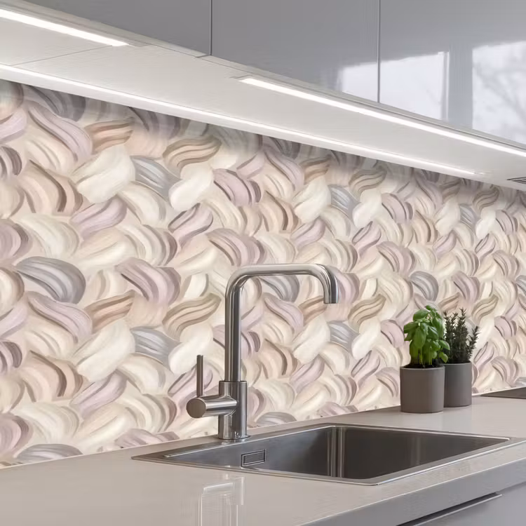 Keuken achterwand - Abstract - Golvend - Pastel — 2