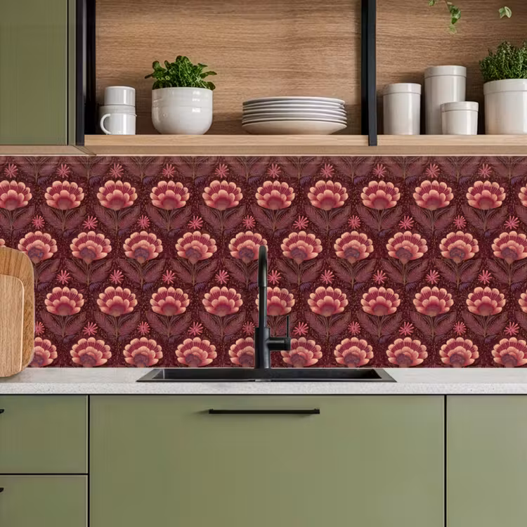 Keuken achterwand - Bloemen - Waaier - Paars — 8