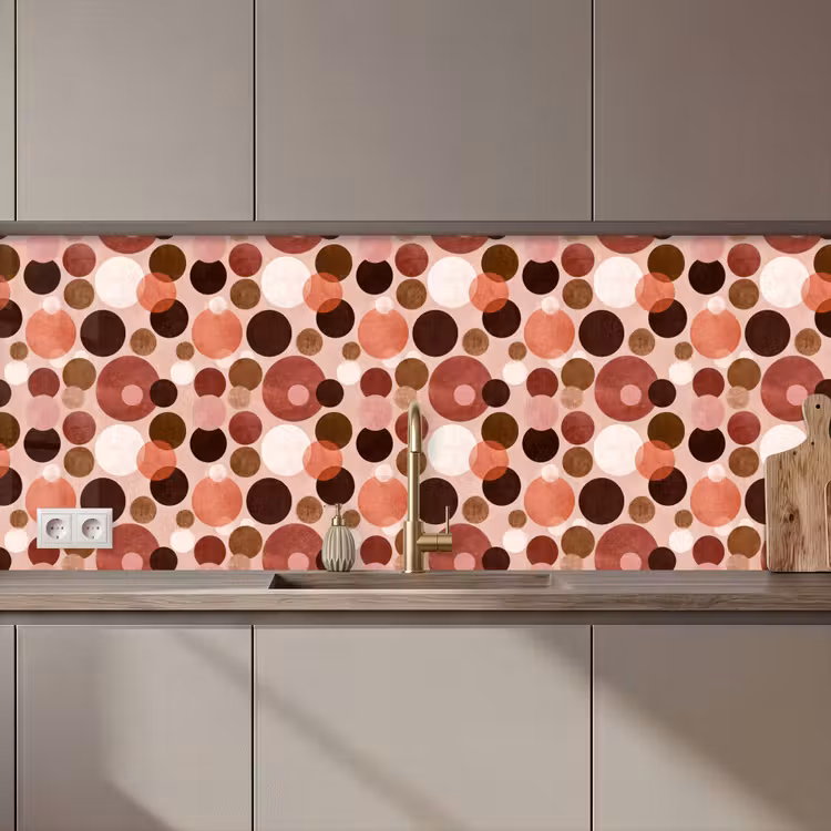 Keuken achterwand - Cirkels - Modern - Kleurrijk — 1
