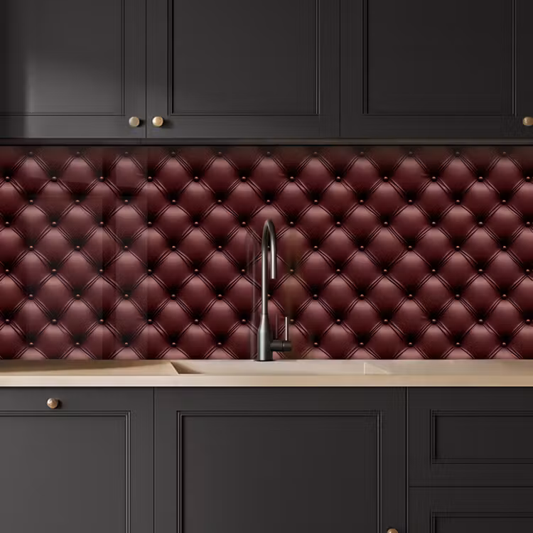 Keuken achterwand - Leer - Patroon - Bordeaux — 6