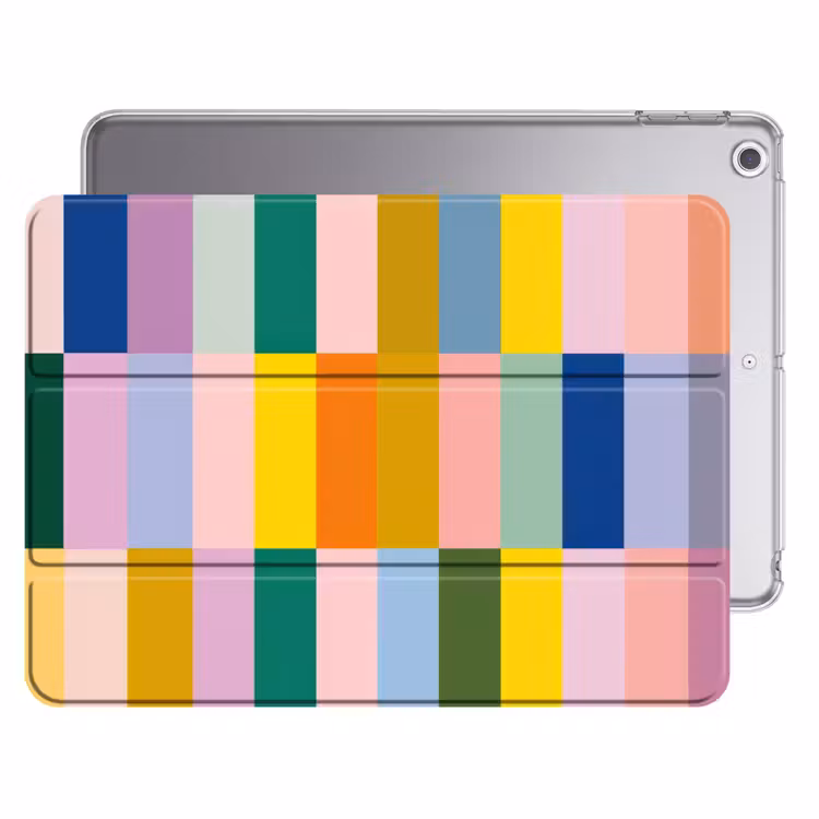 iPad hoes - Stroken - Blauw - Patroon - Abstract — 1