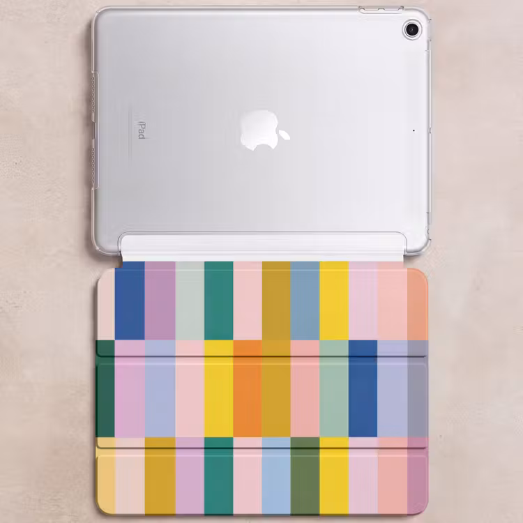 iPad hoes - Stroken - Blauw - Patroon - Abstract — 6