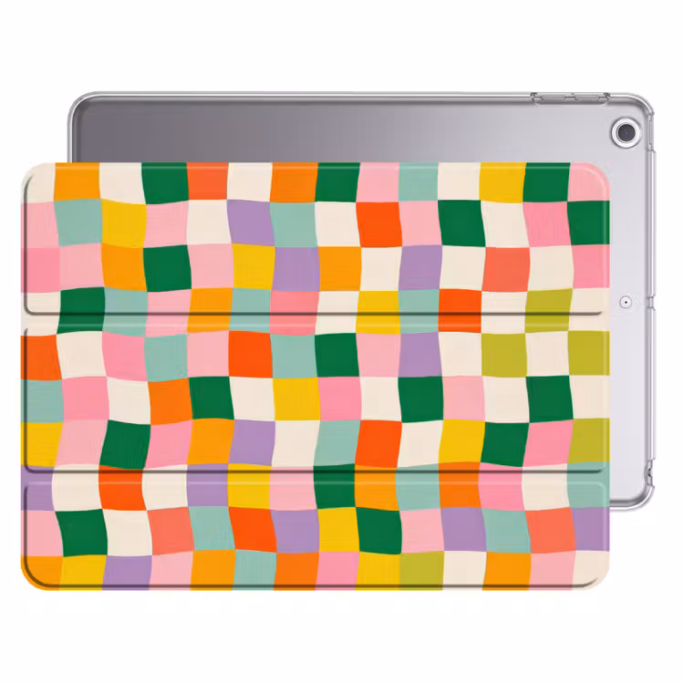 iPad hoes - Vierkanten - Kleurrijk - Golvend — 1
