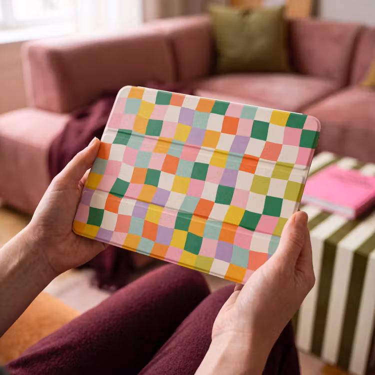 iPad hoes - Vierkanten - Kleurrijk - Golvend — 3