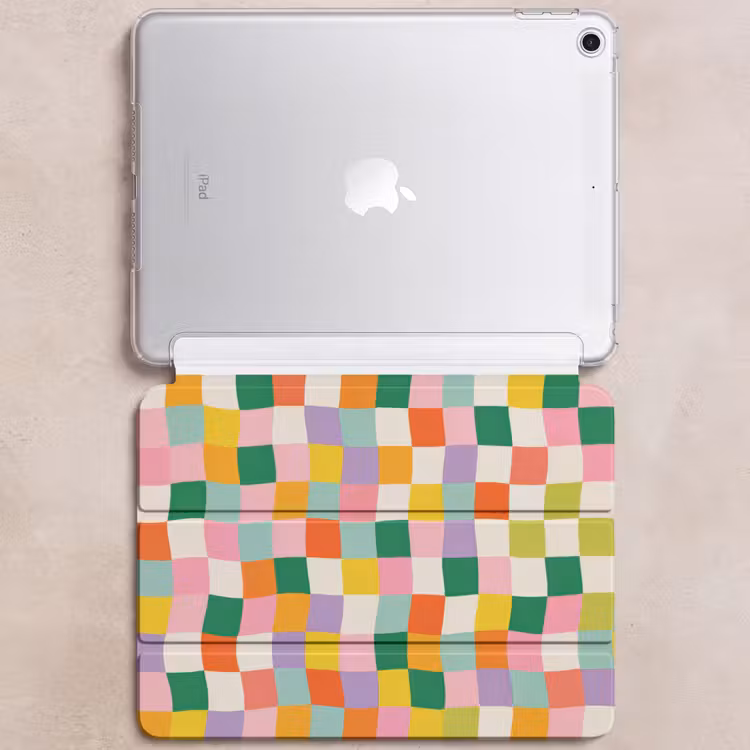 iPad hoes - Vierkanten - Kleurrijk - Golvend — 6