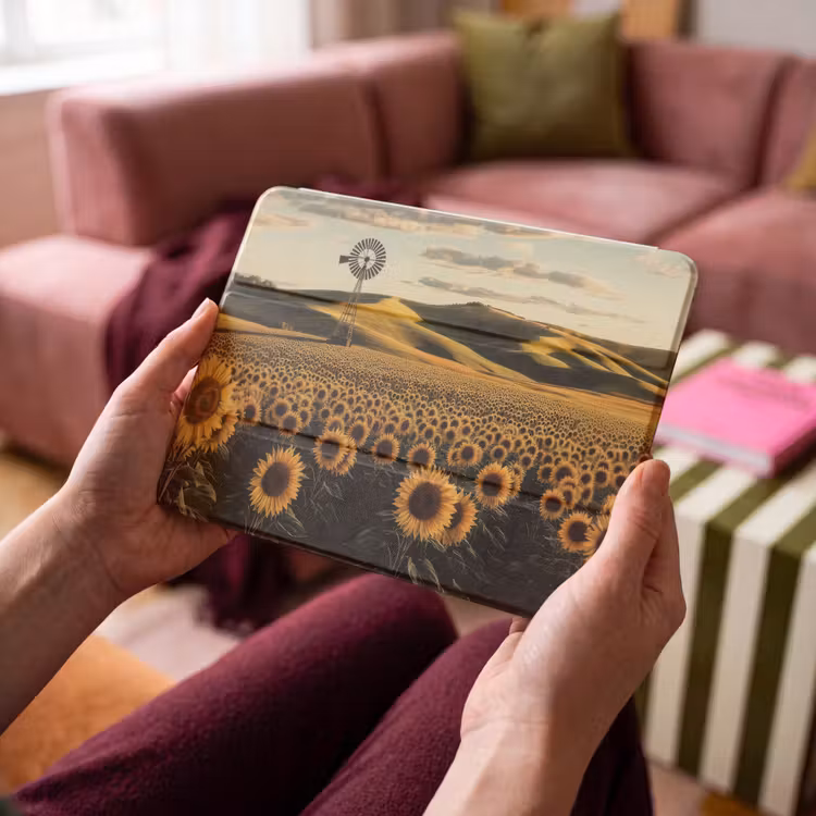 iPad hoes - Zonnebloem - Veld - Windmolen — 3